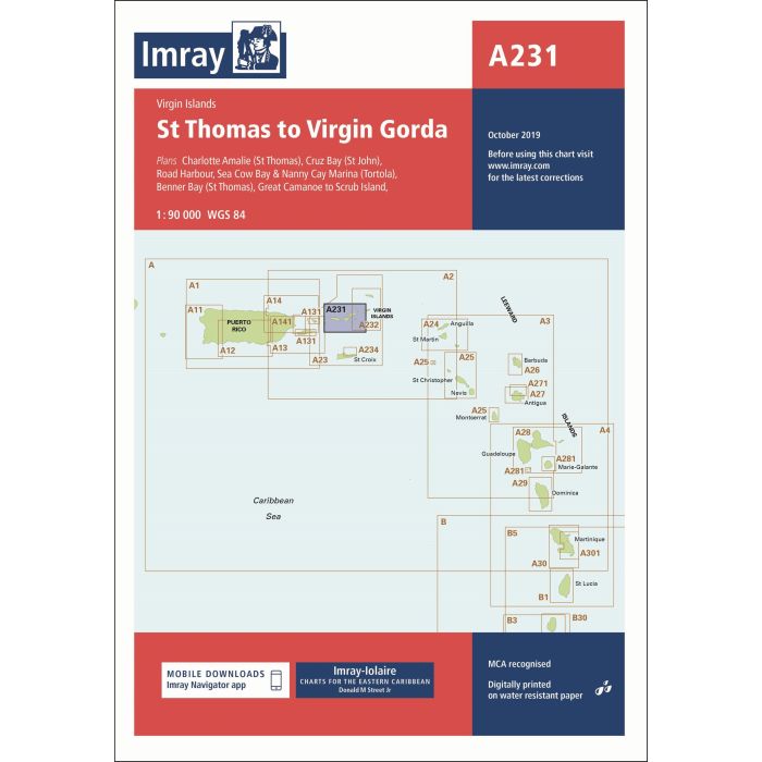 Imray A231 - St Thomas to Virgin Gorda