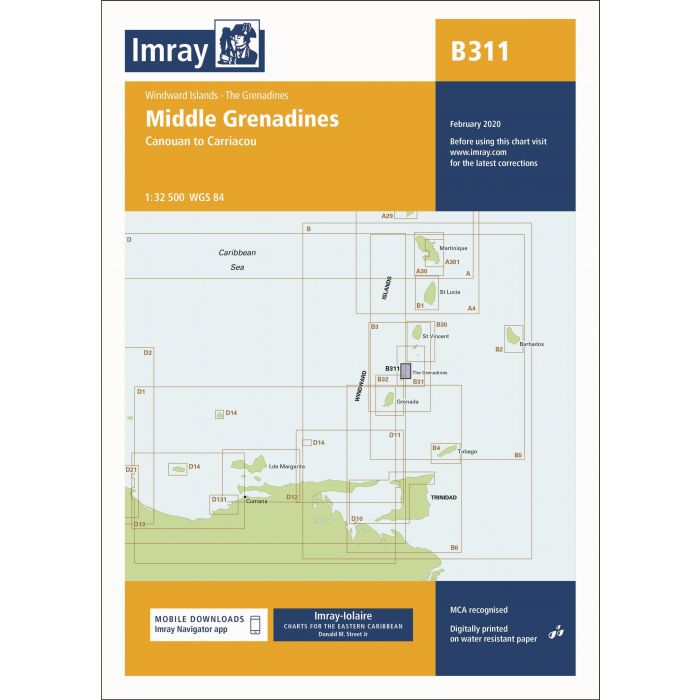 Imray B311 - Middle Grenadines