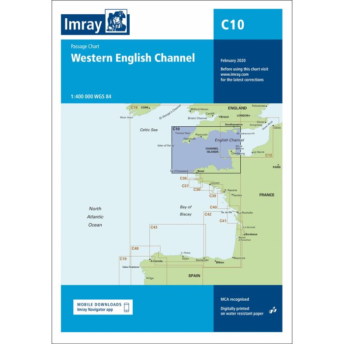 Imray C10 - Western English Channel Passage Chart