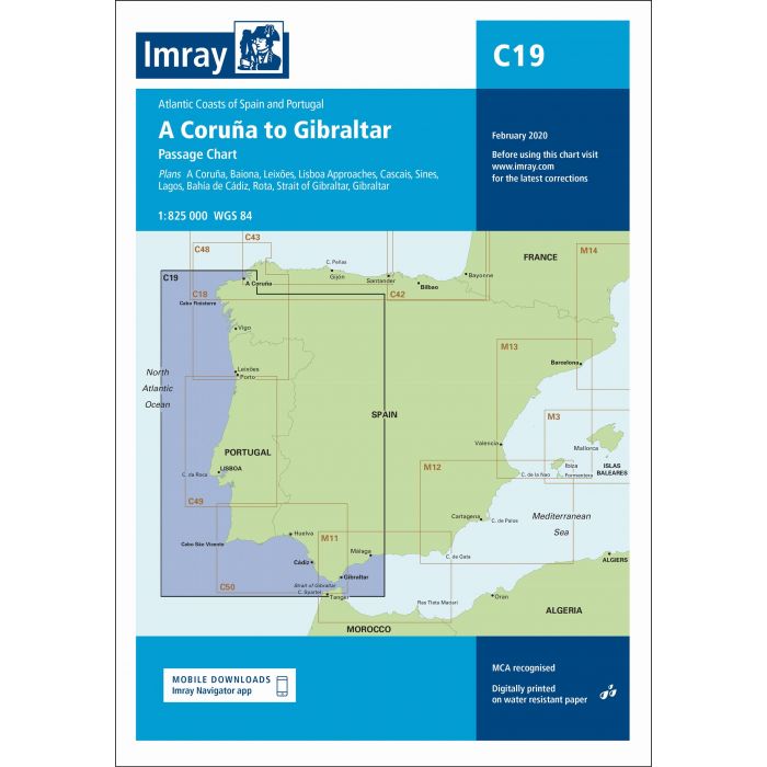 Imray C19 - Cabo Finisterre to Gibraltar