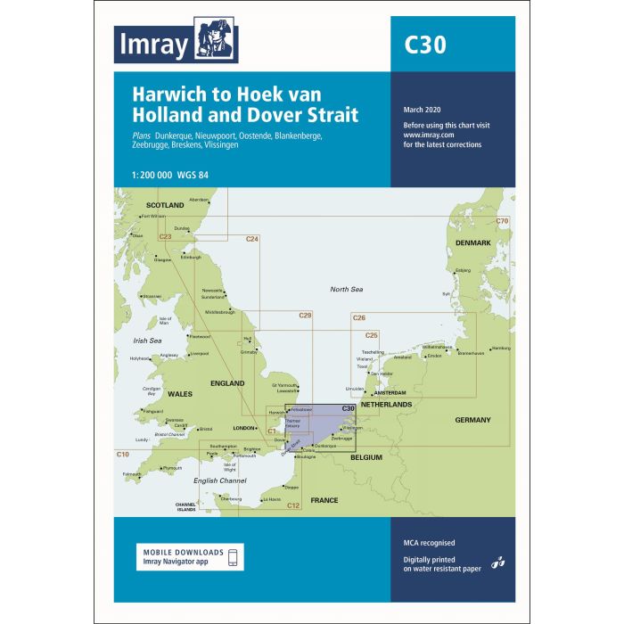 Imray C30 - Harwich to Hoek van Holland and Dover Strait