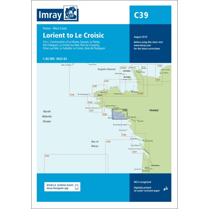 Imray C39 - Lorient to Le Croisic