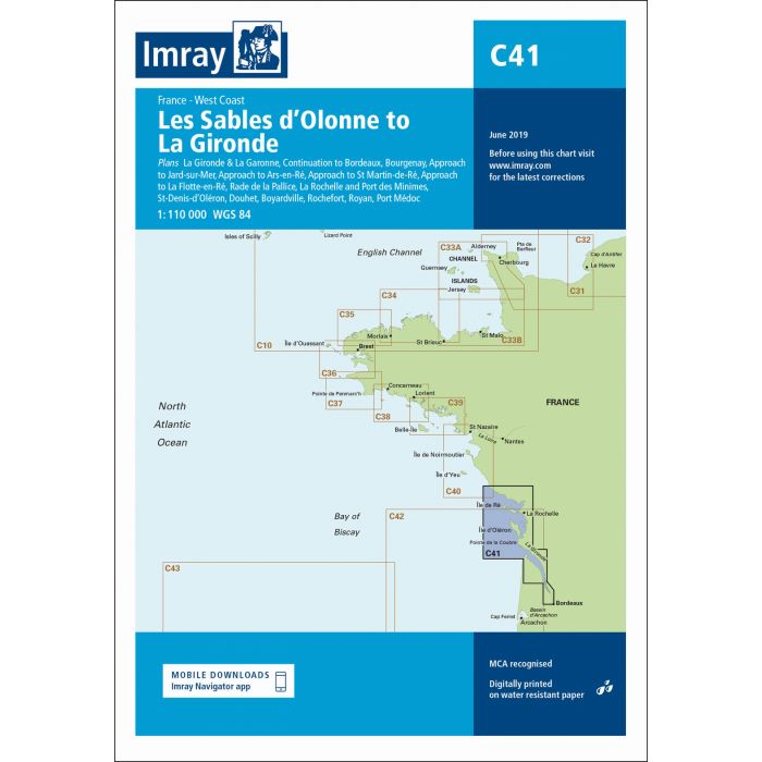 Imray C41 - Les Sables d'Olonne to La Gironde