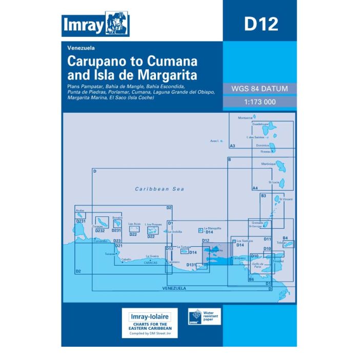 Imray D12 - Carupano to Cumana and Isla de Margarita