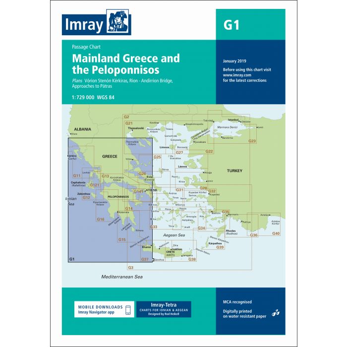 Imray G1 - Mainland Greece and the Peloponnísos