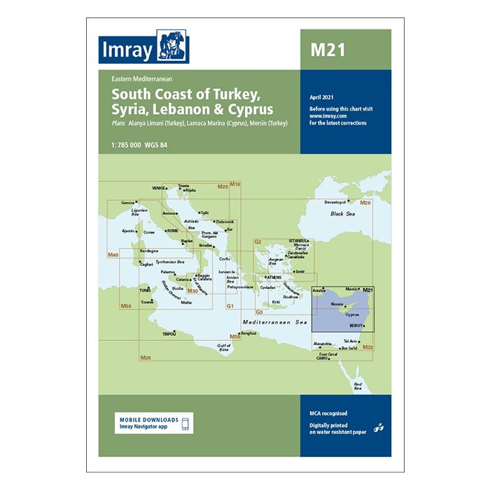 Imray M21 - South Coast of Turkey, Syria, Lebanon & Cyprus