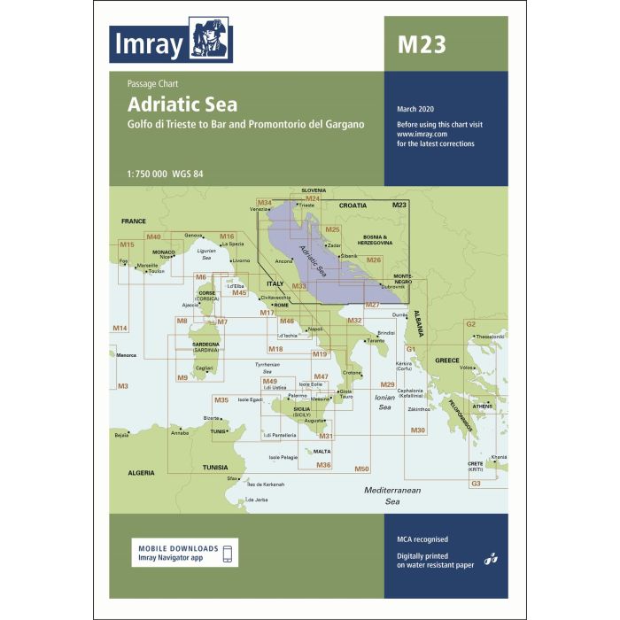 Imray M23 - Adriatic Sea Passage Chart