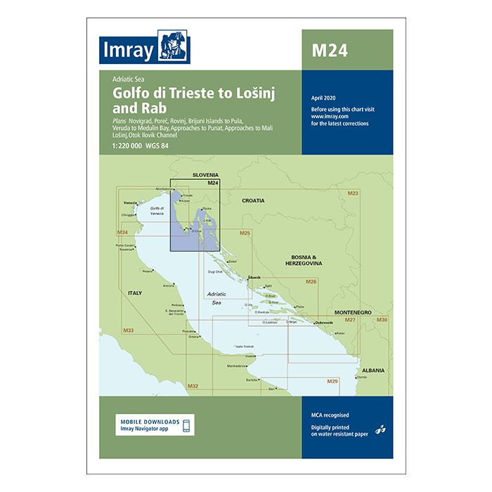 Imray M24 - Golfo di Trieste to Losinj & Rab